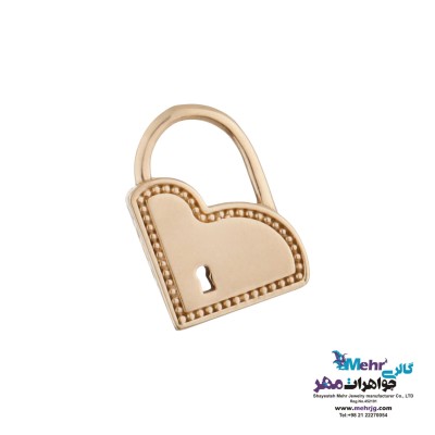آویز طلا - طرح قفل