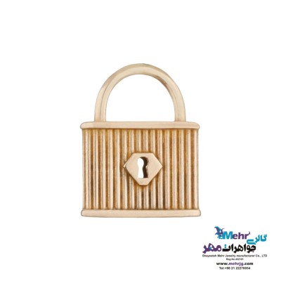 آویز طلا - طرح قفل