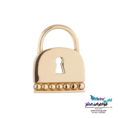 آویز طلا - طرح قفل