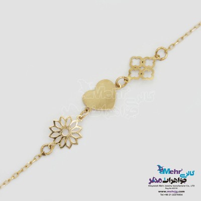 دستنبد طلا - طرح قلب