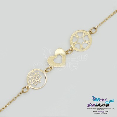 دستبند طلا - طرح قلب