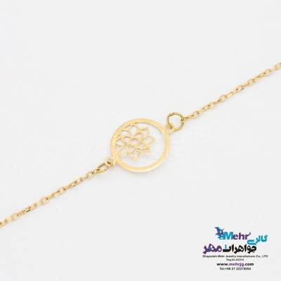 دستبند طلا - طرح گل
