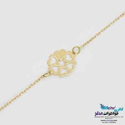 دستبند طلا - طرح قلب