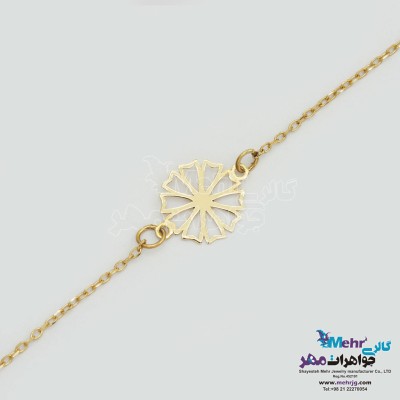 دستبند طلا - طرح گل