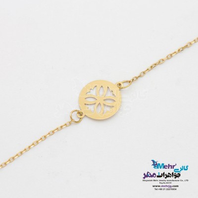 دستبند طلا - طرح گل
