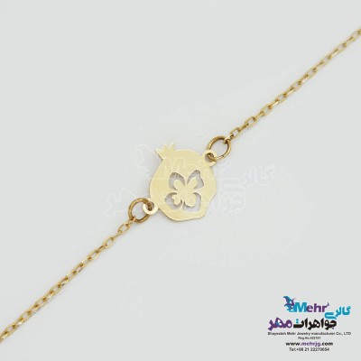 دستبند طلا - طرح انار