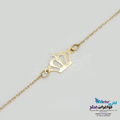 دستبند طلا - طرح تاج