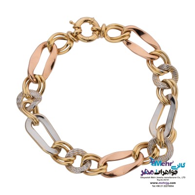 دستبند طلا - طرح حلقه تو در تو