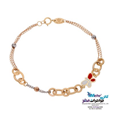 دستبند طلا - طرح سنجاقک