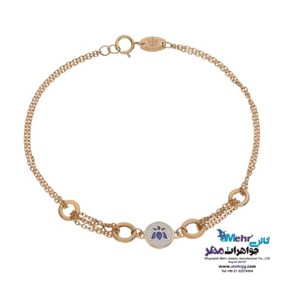 دستبند طلا - طرح لوتوس