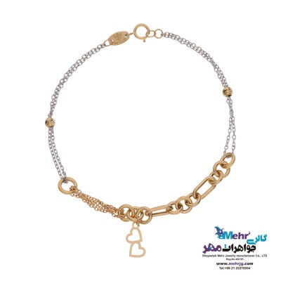 دستبند طلا - طرح قلب