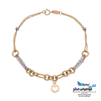 دستبند طلا - طرح قلب