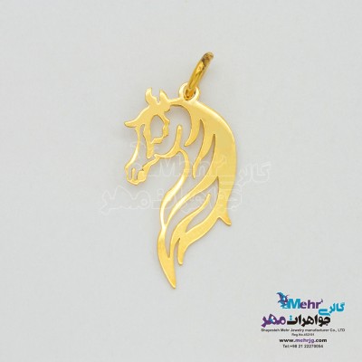 آویز طلا - طرح اسب