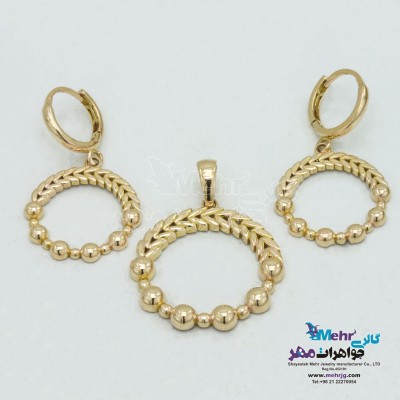 نیم ست طلا - طرح گندم