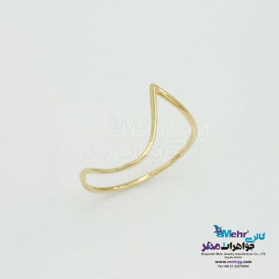 انگشتر طلا - طرح موج