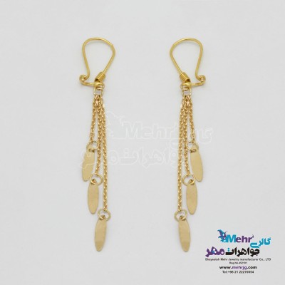 گوشواره طلا - طرح پولکی