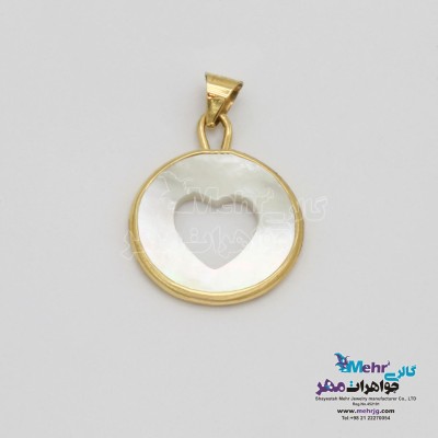آویز طلا - طرح صدف قلب