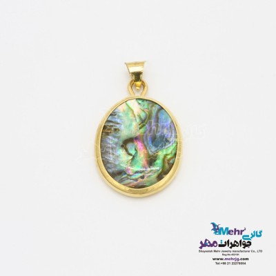 آویز طلا - طرح صدف آبالون