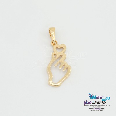 آویز طلا - طرح دوستت دارم
