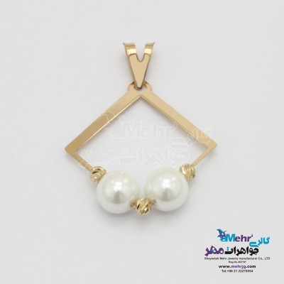 آویز طلا - طرح لوزی