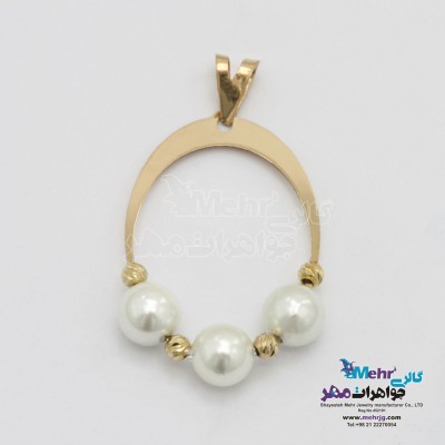 آویز طلا - طرح بیضی