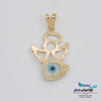 آویز طلا - طرح فرشته و چشم نظر