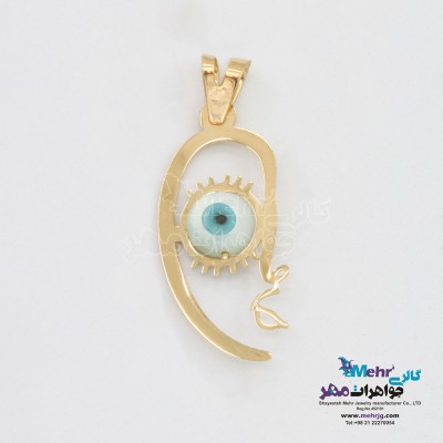 آویز طلا - طرح نیم رخ