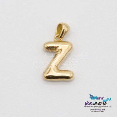 آویز طلا - طرح حروف الفبای لاتین بادکنکی Z