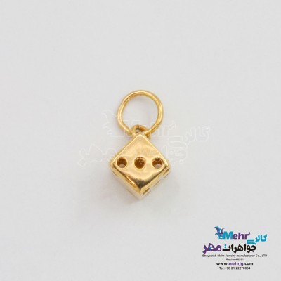 آویز طلا - طرح تاس