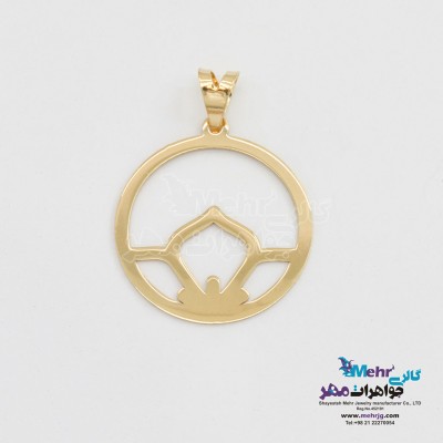 آویز طلا - طرح گل شاه عباسی