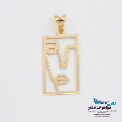 آویز طلا - طرح رخ