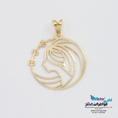 آویز طلا - طرح بانو