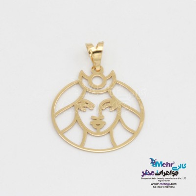 آویز طلا - طرح بانو