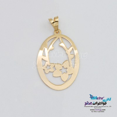 آویز طلا - طرح گل