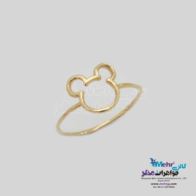 انگشتر طلا - طرح میکی موس