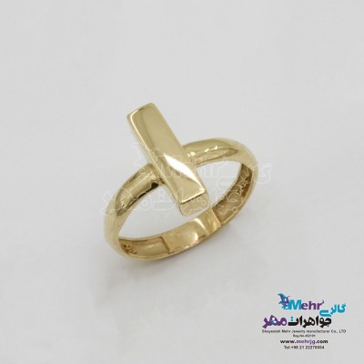 انگشتر طلا - طرح هندسی