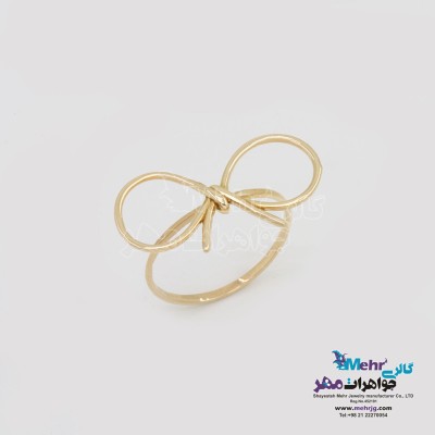 انگشتر طلا - طرح پاپیون