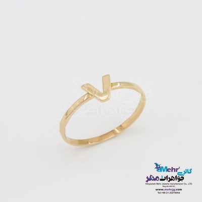 انگشتر طلا - طرح V