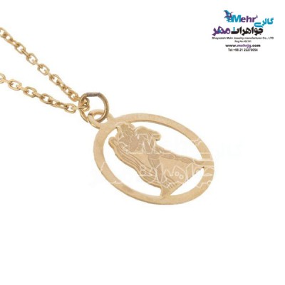 نمای دوم آویز ساعت طلا - ماه تولد بهمن