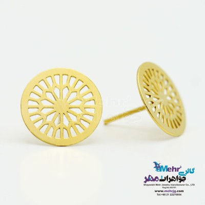 نمای دوم گوشواره طلا - طرح هندسی