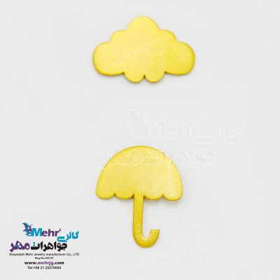 نمای دوم گوشواره طلا - طرح فانتزی