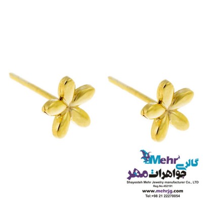 نمای دوم گوشواره طلا - طرح گل