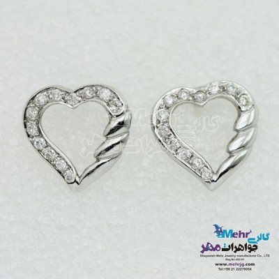 نمای دوم گوشواره جواهر - طرح قلب