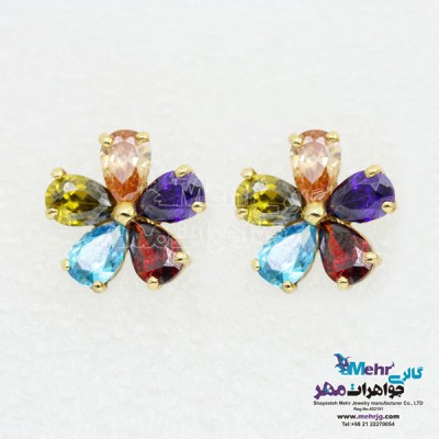 نمای دوم گوشواره طلا - طرح بولگاری