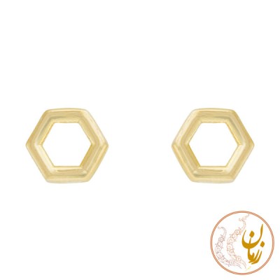 نمای دوم گوشواره طلا - طرح هندسی