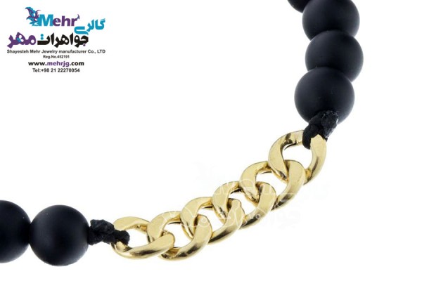 نمای دوم دستبند طلا و سنگ - طرح کارتیه