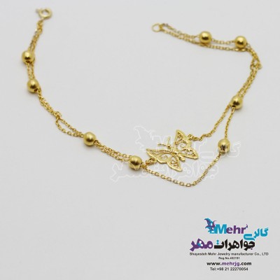 نمای دوم پابند طلا - طرح پروانه