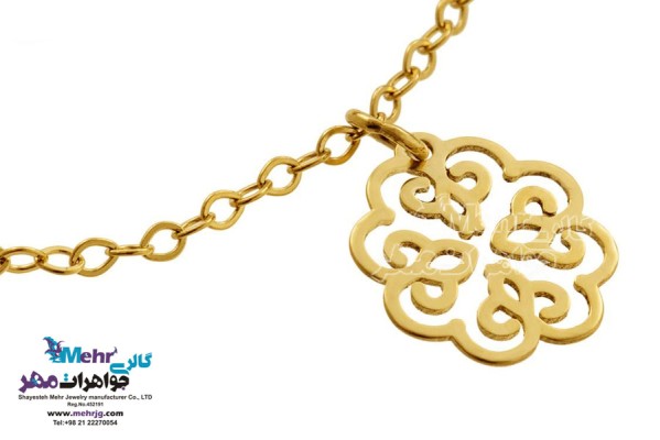 نمای دوم پابند طلا - طرح گل