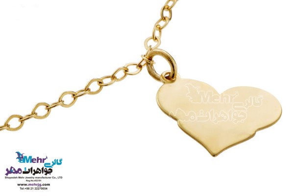 نمای دوم پابند طلا - طرح قلب
