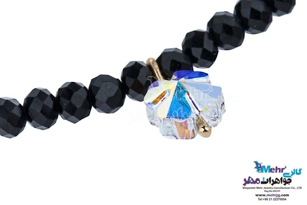 نمای دوم پابند طلا و سنگ - سواروسکی گل